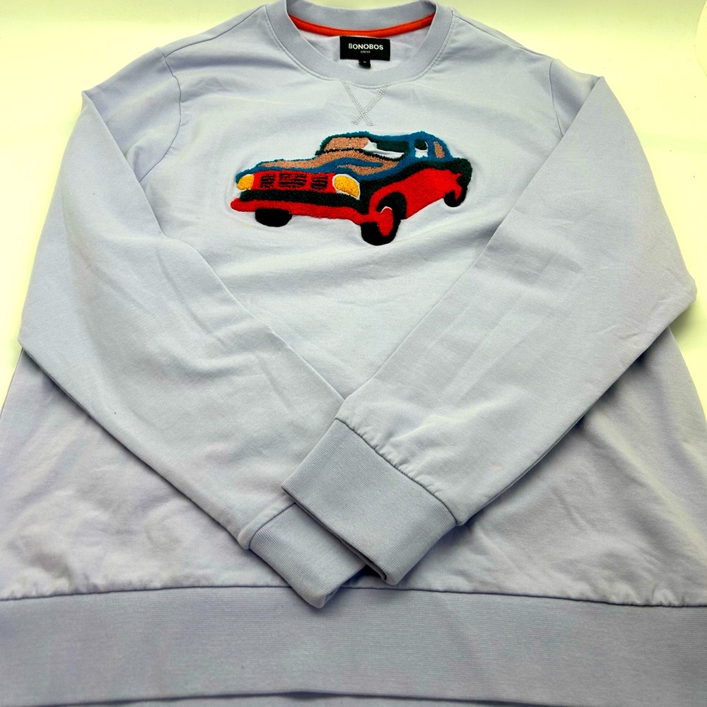 Bonobos Car Pullover Sweatshirt Purple Size Medium
